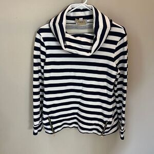 Like New Sail to Sable Nautical navy blue/white sweater/sweatshirt